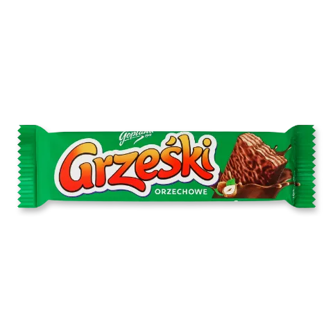 Вафлі Grzeski з шоколадн кремом зі шматоч фундука