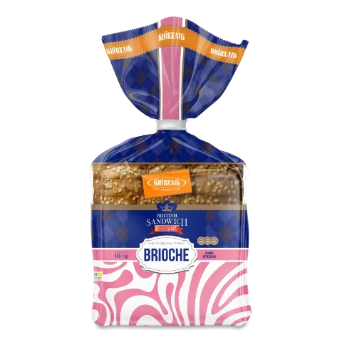 Хліб Київхліб Британський сендвіч Бріош нарізаний