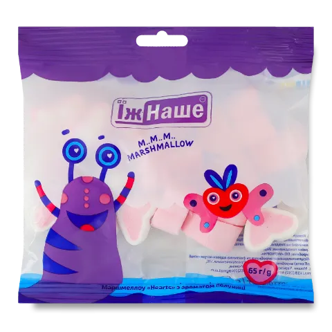 Маршмеллоу Їж Наше Hearts з ароматом полуниці
