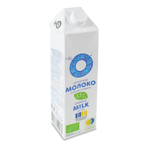 Молоко ультрапастеризоване Organic Milk органічне 2,5%