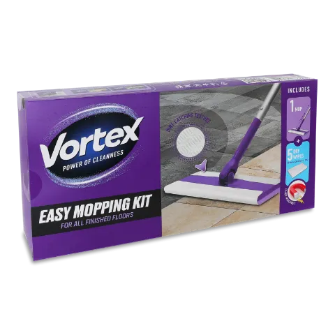 Н-р Vortex швабра+серветки для підмітання сухі 5шт
