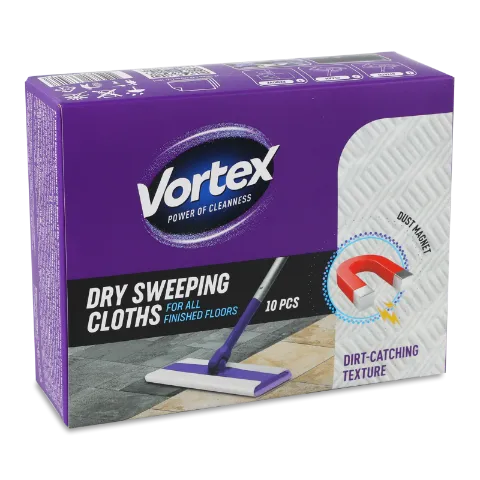 Серветки Vortex для підмітання підлоги сухі