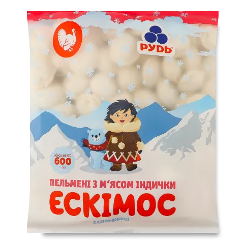 Пельмені Рудь Ескімос з м'ясом індички