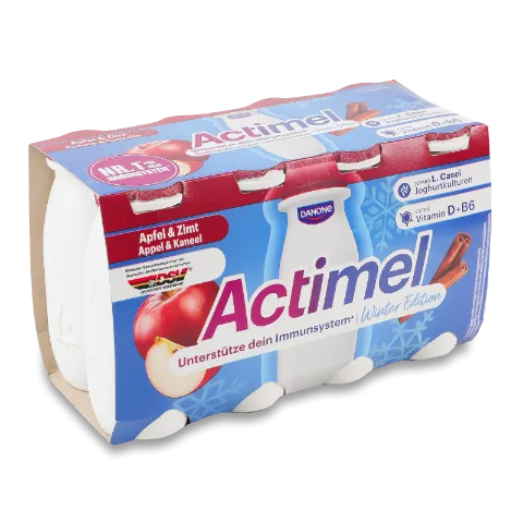 Продукт кисломолочний Actimel Яблуко кориця 1,4%