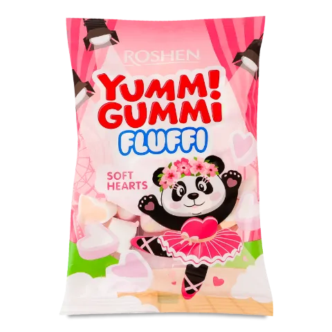 Маршмелоу Roshen Yummi Gummi Fluffi Soft Hearts