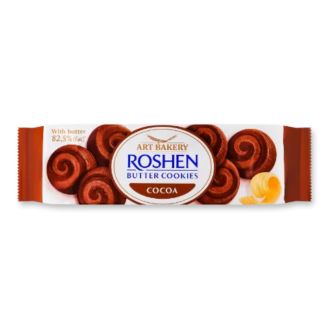Печиво Roshen Butter Cookies з маслом та какао