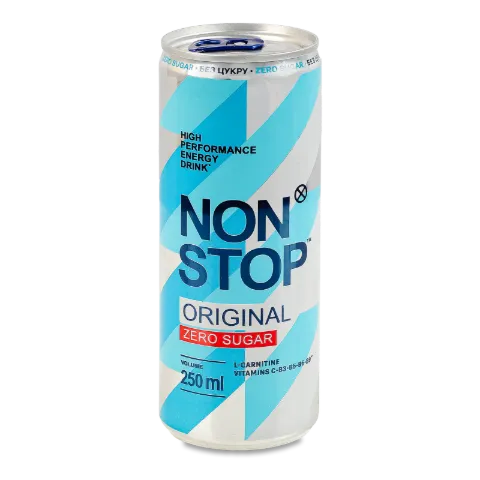 Напій енергетичний Non Stop Original безалкольний без цукру з/б