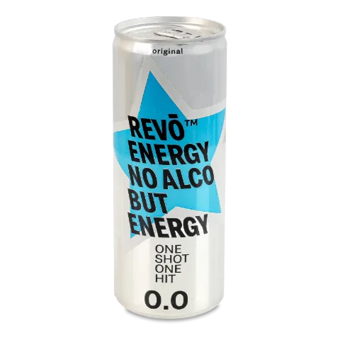 Напій енергетичний Revo Energy Original безалкогольний з/б