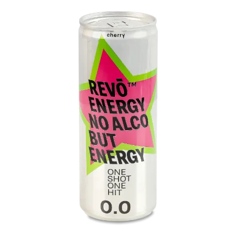Напій енергетичний Revo Energy Вишня безалкогольний з/б