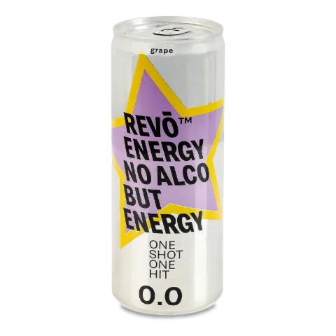 Напій енергетичний Revo Energy Виноград безалкогольний з/б