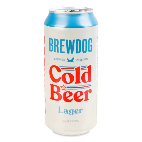 Пиво BrewDog Cold Beer Lager світле з/б