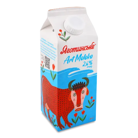 Молоко пастеризоване Яготинське Art moloko 2,6%