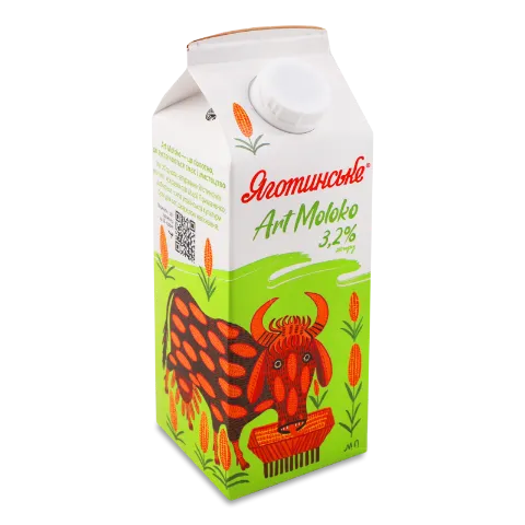 Молоко пастеризоване Яготинське Art moloko 3,2%