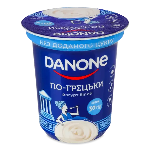 Йогурт Danone По-грецьки білий б/додан цукру 4%ст