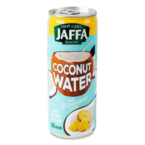 Вода кокосова Jaffa з соком ананасу з/б