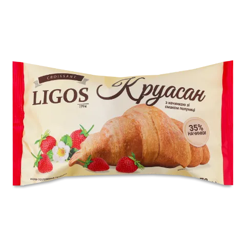 Круасан Ligos з начинкою зі смаком полуниці