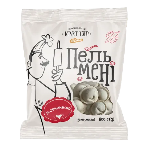 Пельмені Крафтяр зі свининою заморожені