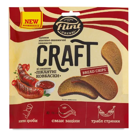 Грінки Flint Craft Grenki хвилясті пікантні ковбаски