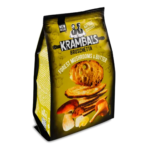 Брускети Krambals з лісов грибами та вершк маслом