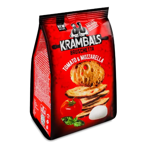 Брускети Krambals з томатами та моцарелою