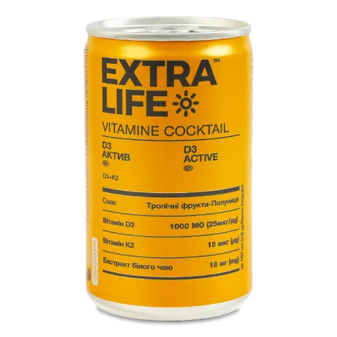 Напій Extra Life Д3 Актив тропічні фрукти-полун зб