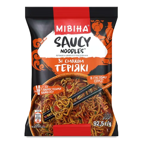 Вермішель Мівіна Saucy noodles зі смаком Теріякі