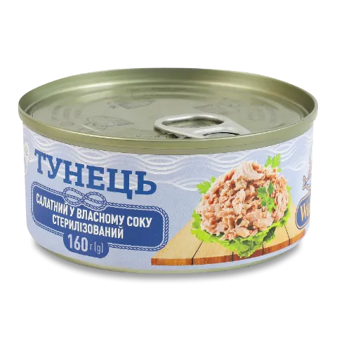Тунець WellFish салатний у власному соку