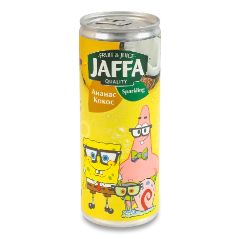 Напій соковий Jaffa Sparkl Губка Боб ананас-кокос з/б
