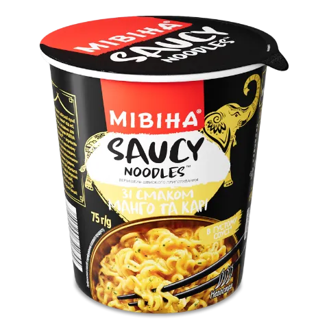 Вермішель Мівіна Saucy noodles смак манго та карі