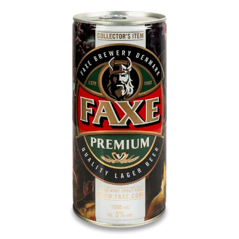 Пиво Faxe Премиум светлое ж/б 1л