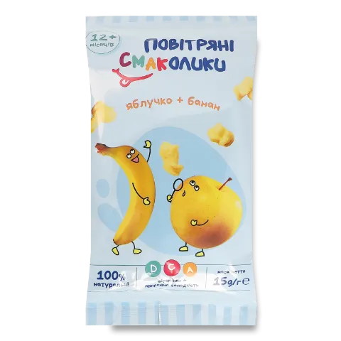 Сніданок сухий Повітряні смаколики яблучко+банан