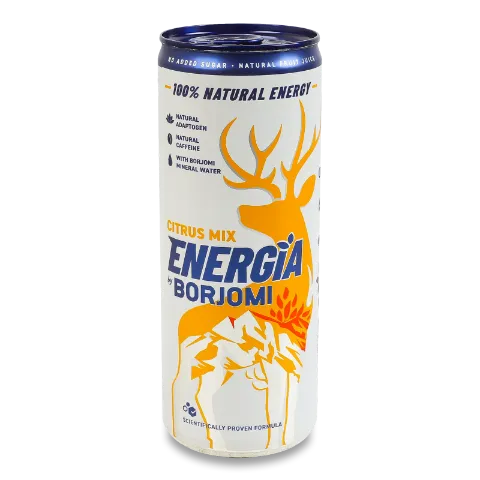 Напій енергетичний соковий Energia by Borjomi Цитрусовий мікс з/б