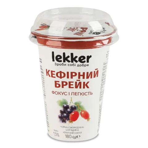 Напій кефірний Lekker Чорна смородина-шипшина 1,5%