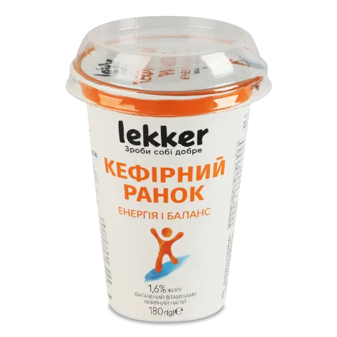 Напій кефір Lekker Кефірний ранок збаг вітам 1,6%