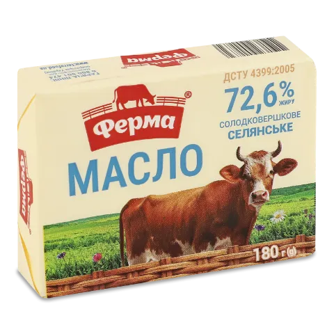 Масло солодковершкове Ферма Селянське 72,6%