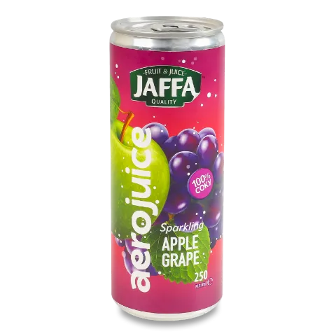 Сік Jaffa Aerojuice яблучно-виноградний відновлений газований з/б
