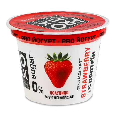 Йогурт Pro Milk високобілковий полуниця 3%