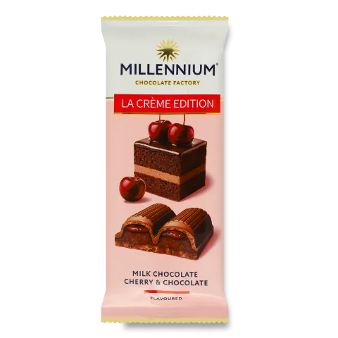 Шоколад мол Millennium La creme з крем-вишн начин