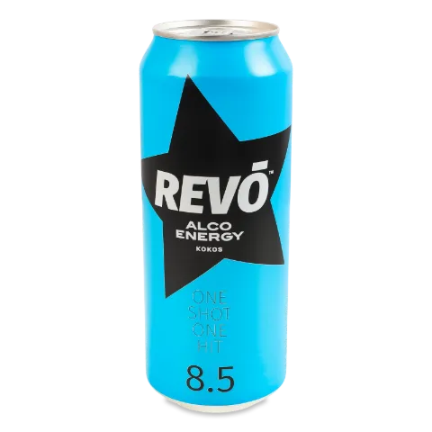 Напій енергетичний Revo Кокос слабоалкогольний з/б