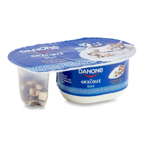 Йогурт Danone по-грецьки горіх банан чипсів шок 7%