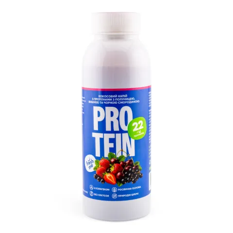 Напій кокосовий Fresh me Protein з ягідним пюре