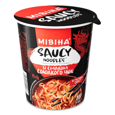 Вермішель Мівіна Saucy зі смаком солодкого чилі