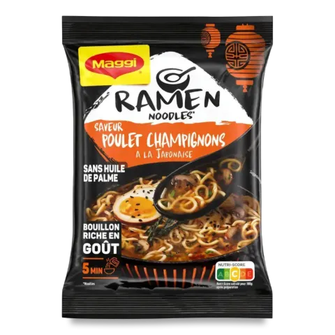 Вермішель Maggi Ramen noodles смак курки та гриб