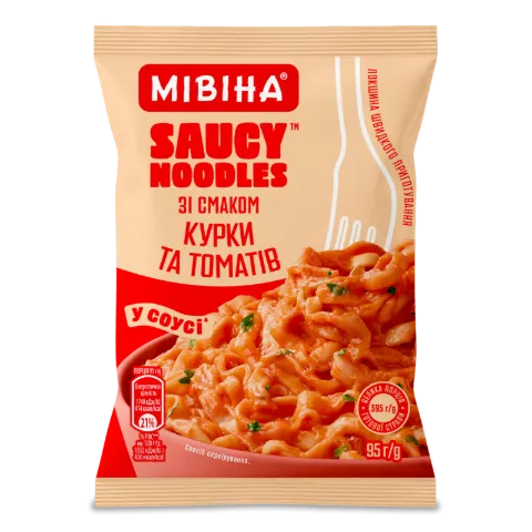 Локшина Мівіна Saucy noodles смак курки та томатів