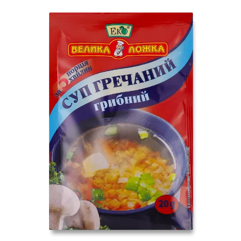 Суп «Еко» «Велика Ложка» гречано-грибний