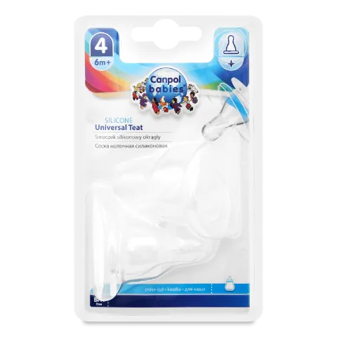Соска Canpol babies силиконовая круглая каша18/118