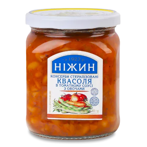 Фасоль Ніжин в томатном соусе с овощами