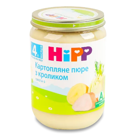 Пюре Hipp кролик в картопляному пюре