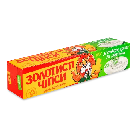Чипсы Жайвір Золотистые укроп со сметаной