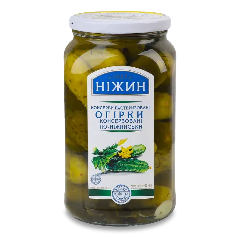 Огірки «Ніжин» «По-ніжинськи» консервовані